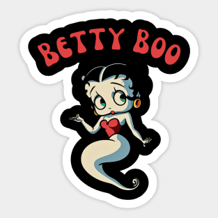 Betty Boo Ghost Halloween Retro Cartoon Sticker